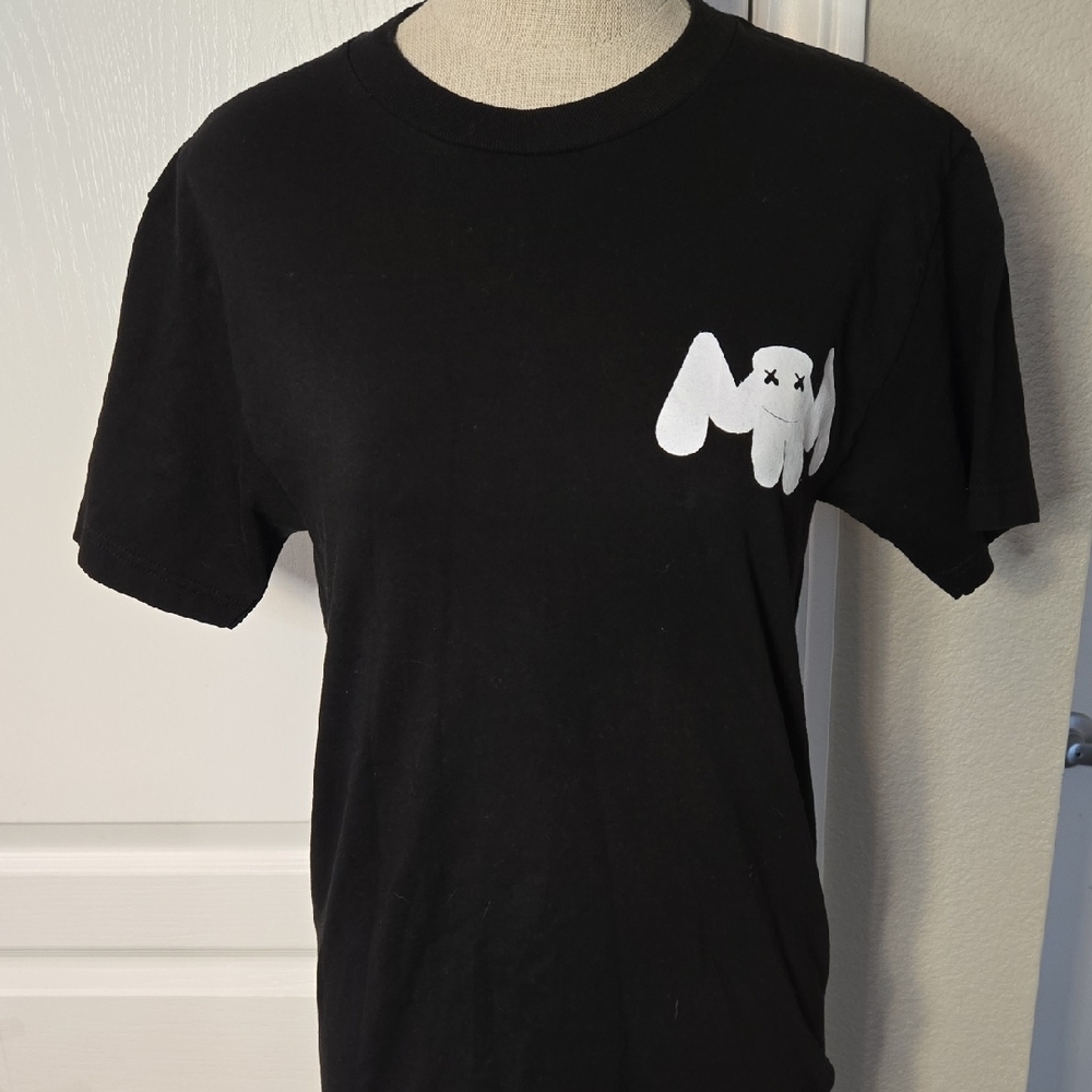 Men's Mellogang 30 Black Graphic Tee with White Design‎